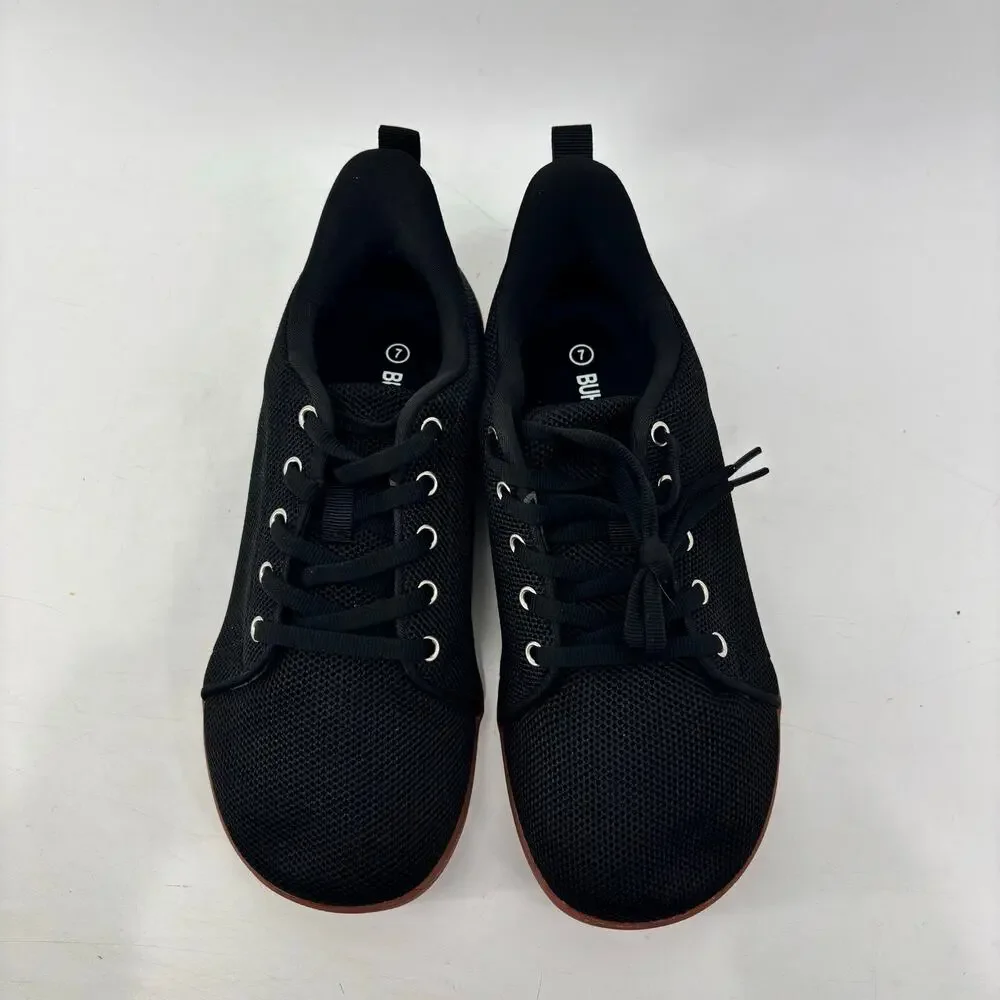 Buhcfbo Men’s Size 7 Black Comfort Lace Up Sneakers Comfort